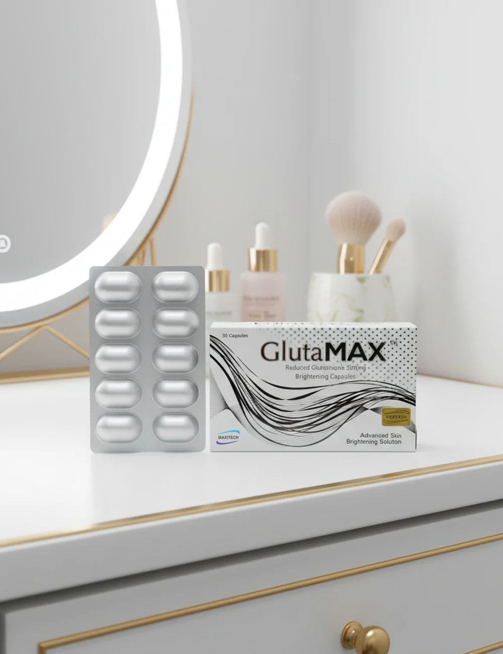 Gluta Max capsule pack and blister